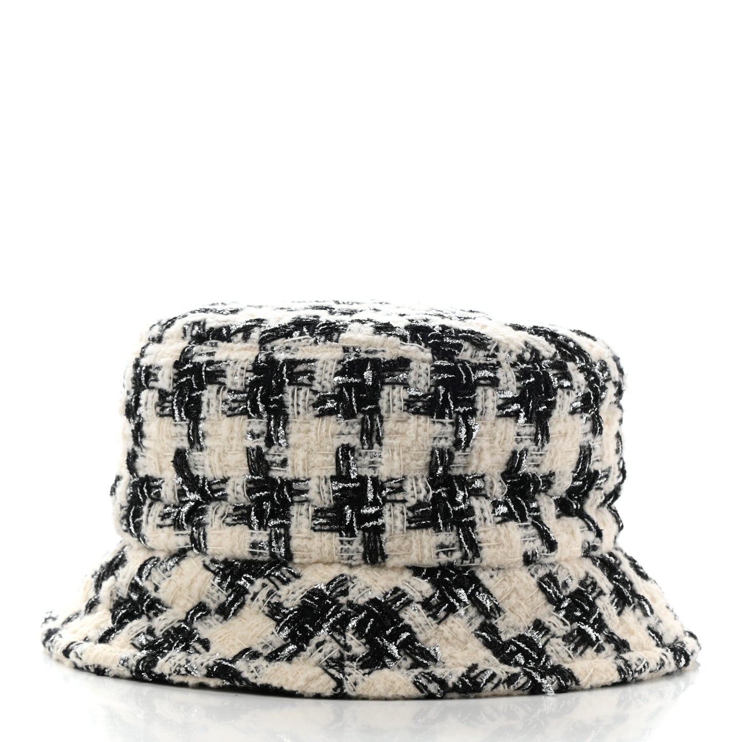 Tweed Bucket Hat S Black Ecru