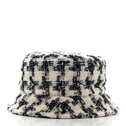 Chanel Tweed Bucket Hat S Black Ecru 5 of 8