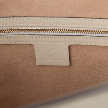 Gucci GG Supreme Monogram Medium Padlock Tote White 5 of 10
