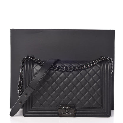 Chanel Calfskin Quilted New Medium Boy Flap So Black 16 of 16