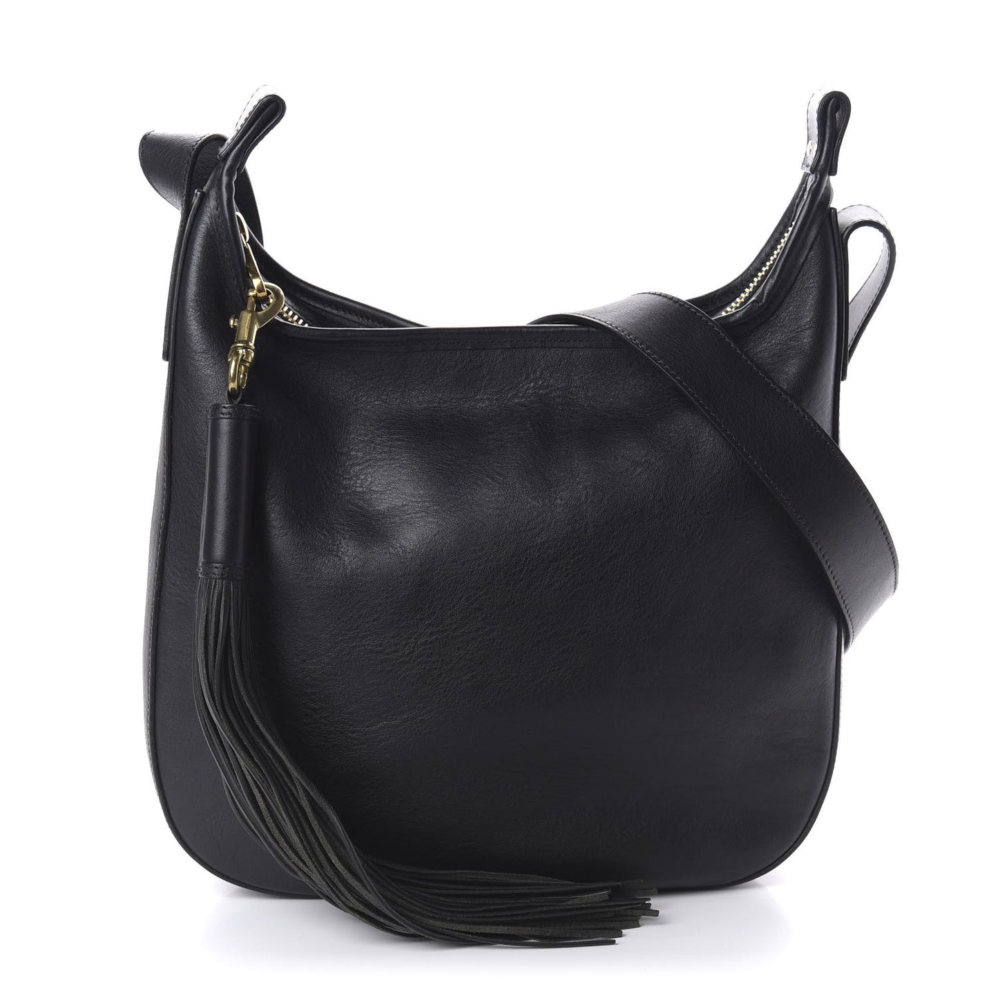 Calfskin Tassel Hobo Black