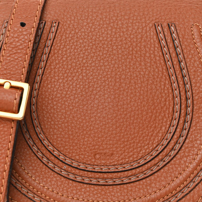 Chloe Calfskin Mini Marcie Round Crossbody Bag Tan 8 of 15