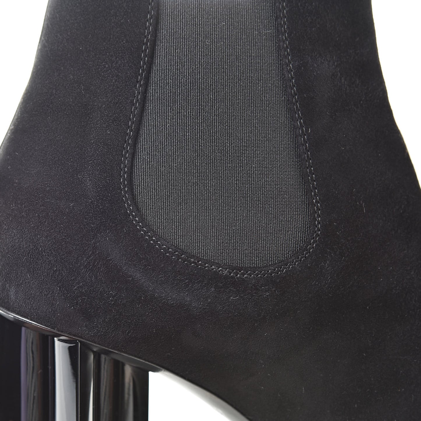 Suede Monogram Uniformes Cap Toe Chelsea 80mm Ankle Boots 38.5 Black