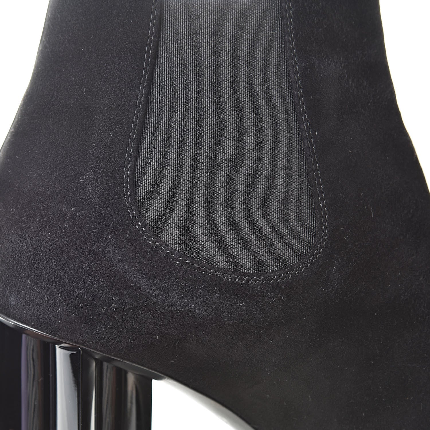 Louis Vuitton Suede Monogram Uniformes Cap Toe Chelsea 80mm Ankle Boots 38.5 Black 11 of 12