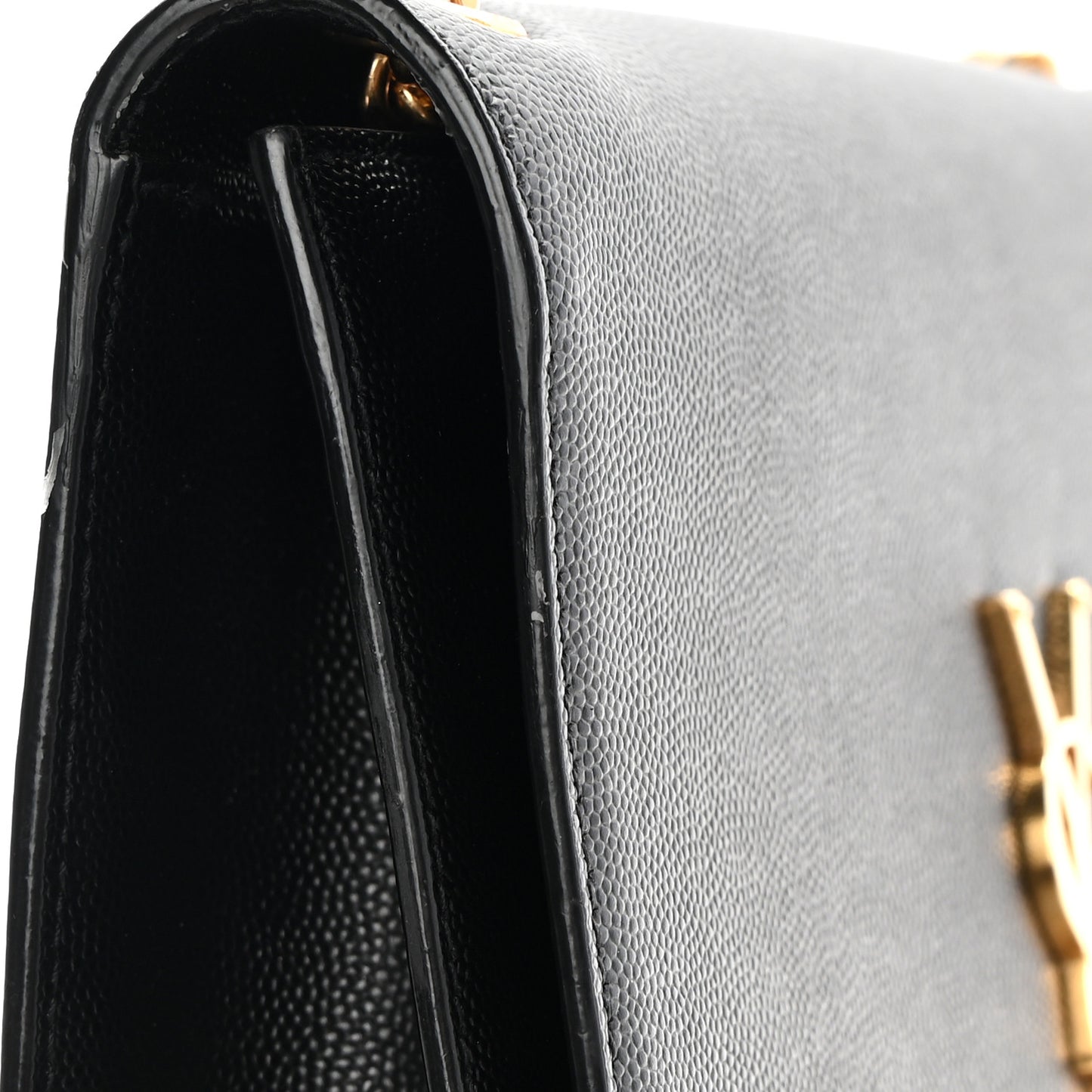 Grain De Poudre Medium Classic Monogram Kate Satchel Black