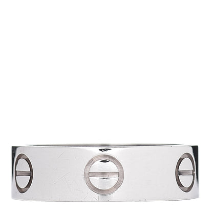 Cartier 18K White Gold 5.5mm LOVE Ring 52 6 1 of 5