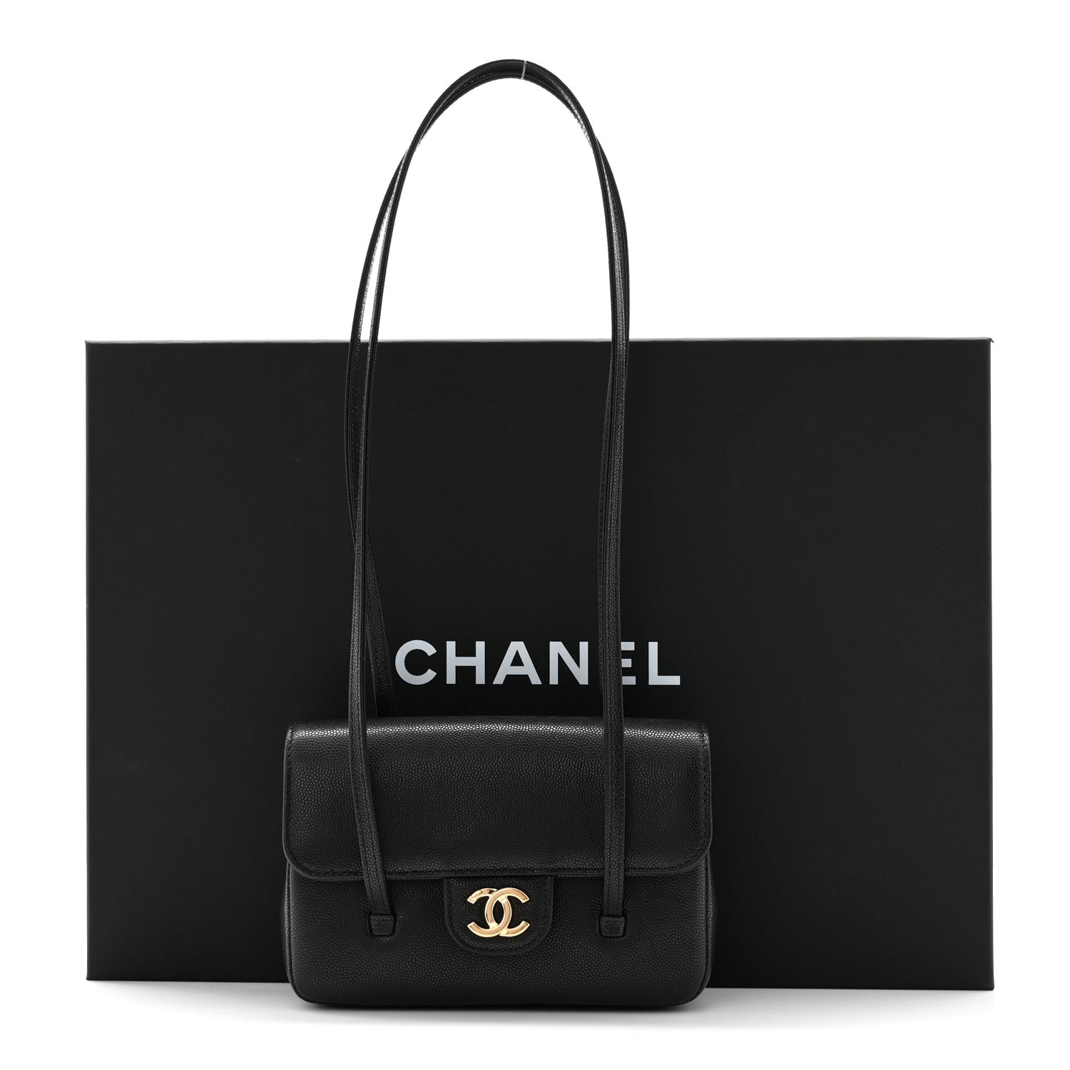 Chanel Shiny Caviar Mini Preppy Coco Shoulder Bag Black 11 of 11