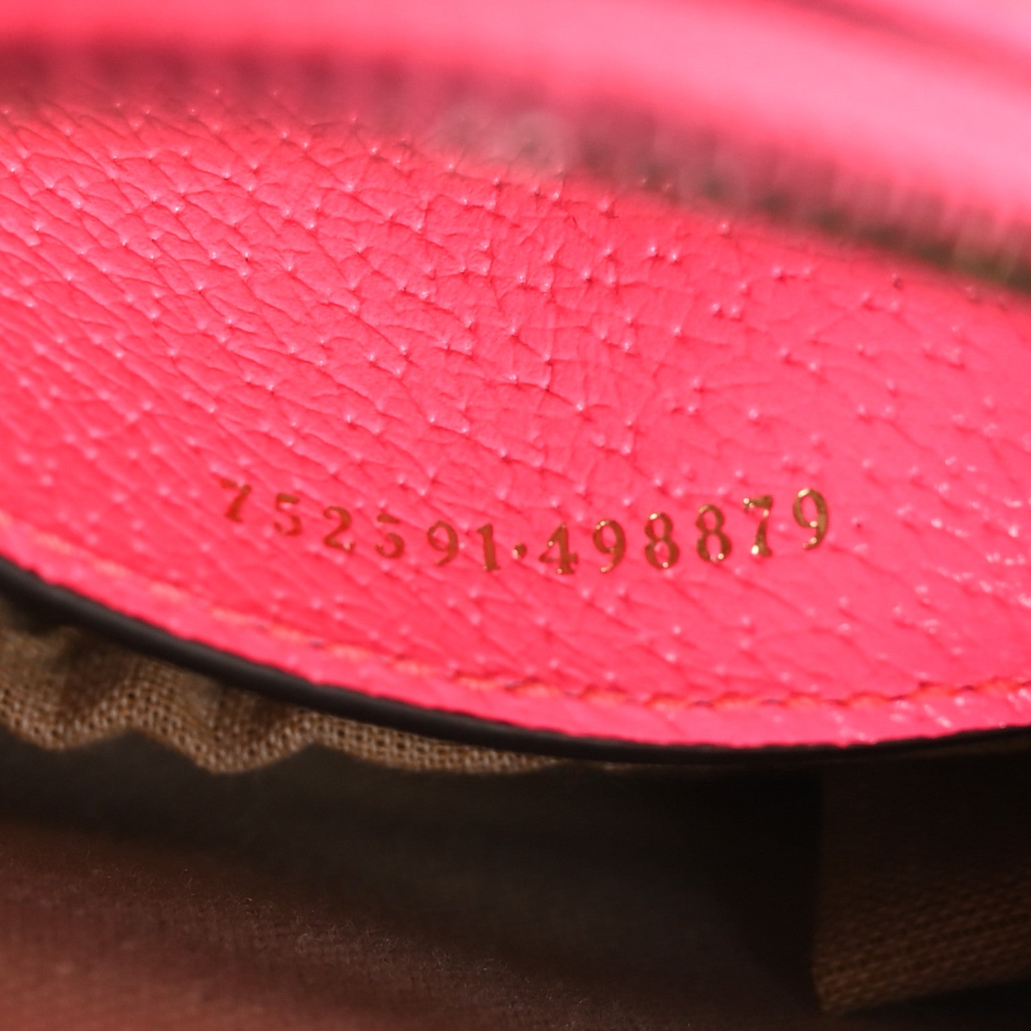 Gucci GG Supreme Monogram Textured Dollar Calfskin Web Ophidia Small Crossbody Bag Beige Ebony Fuchsia 7 of 10