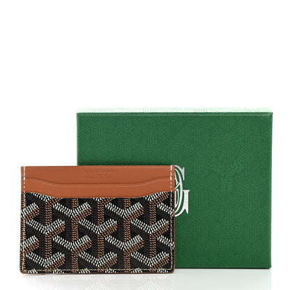 Goyard Goyardine Saint Sulpice Card Holder Black Gold 10 of 11