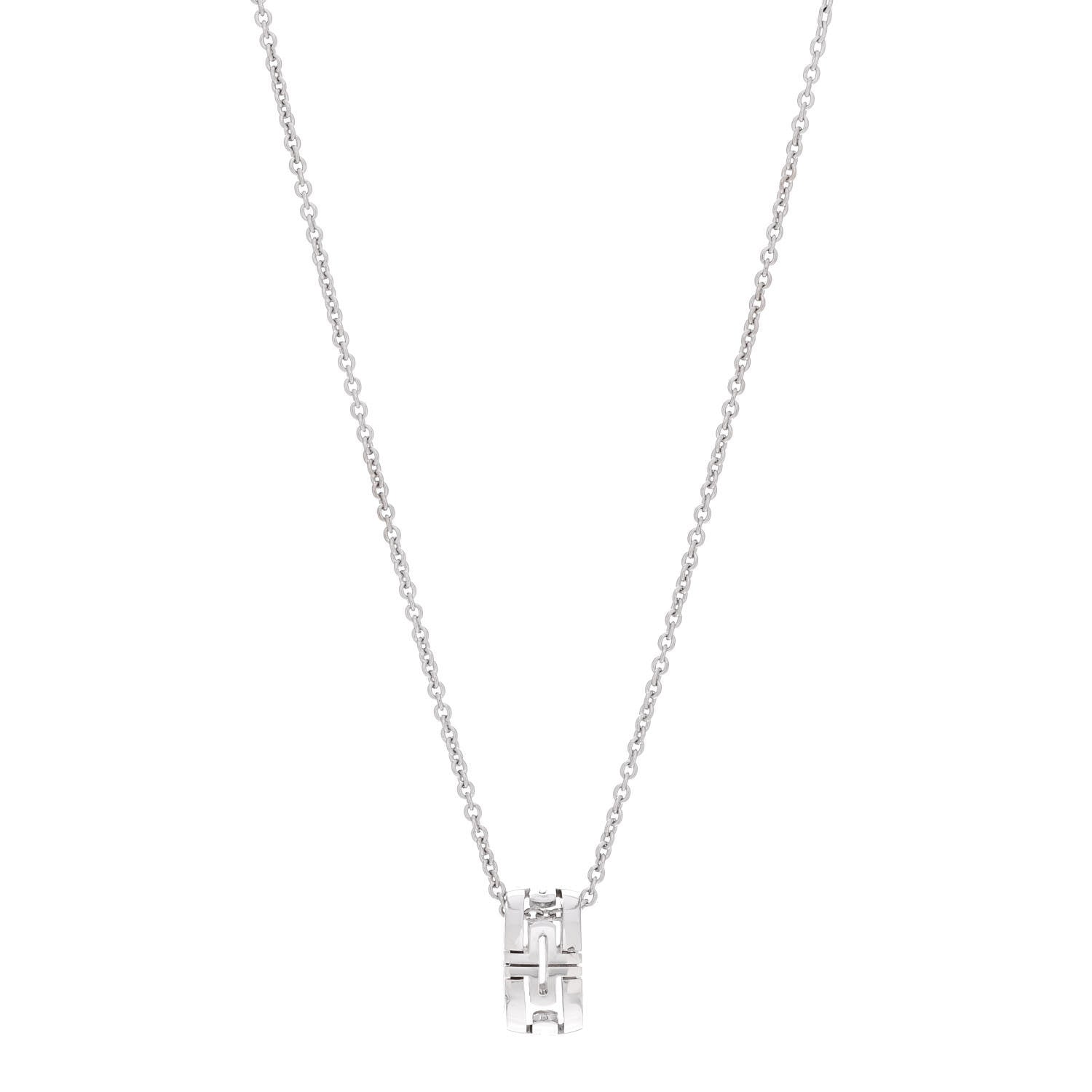 Bulgari 18K White Gold Parentesi Pendant Necklace 1 of 7