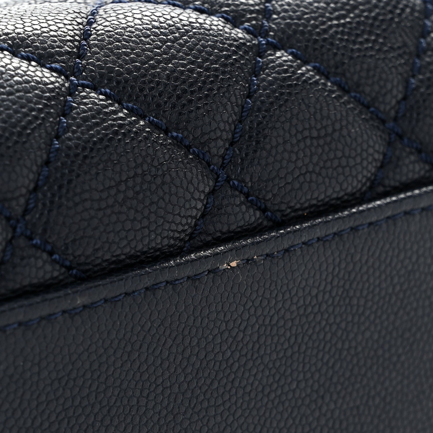 Chanel Caviar Quilted Large Coco Handle Flap Navy 11 of 11