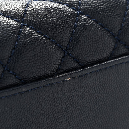 Chanel Caviar Quilted Large Coco Handle Flap Navy 11 of 11
