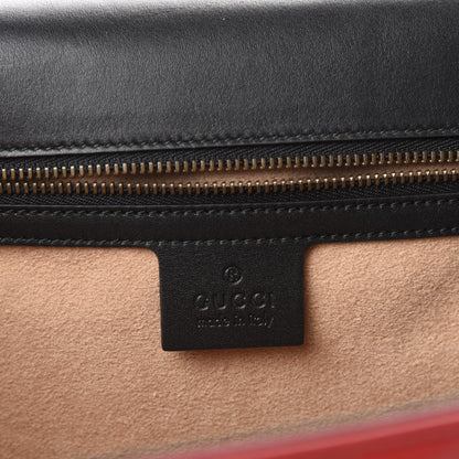 Gucci Calfskin Bamboo Trapuntata Queen Margaret Top Handle Bag Blue Agata Hibiscus Red Mystic White Sugar Pink 8 of 11