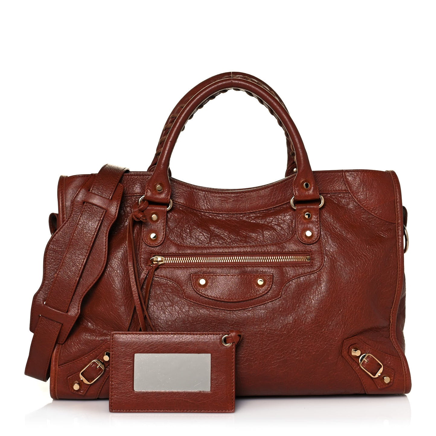 Agneau Classic Gold Hardware City Marron Cognac