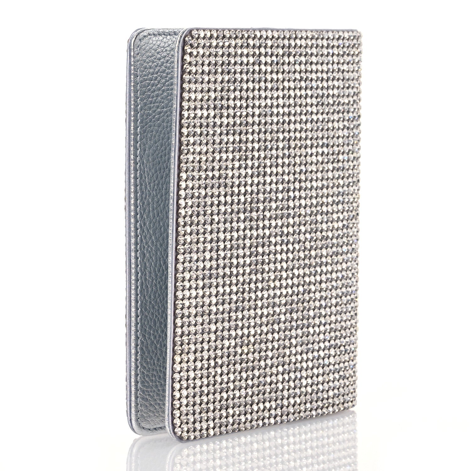 Judith Leiber Crystal Traveler Passport Holder Silver 3 of 6