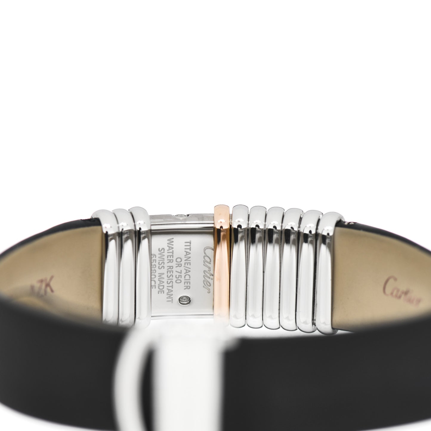 Stainless Steel 18K Pink Gold Satin Diamond 16mm Declaration Quartz Watch