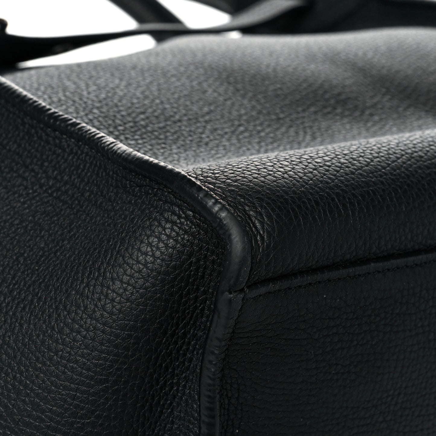 Supple Grained Calfskin Small Big Bag Black