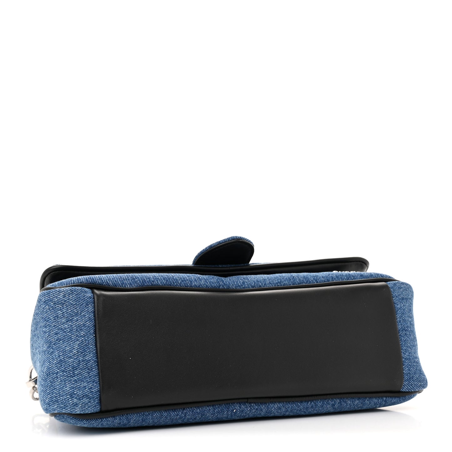 Soft Padded Denim Calfskin Le Bambimou Blue Black