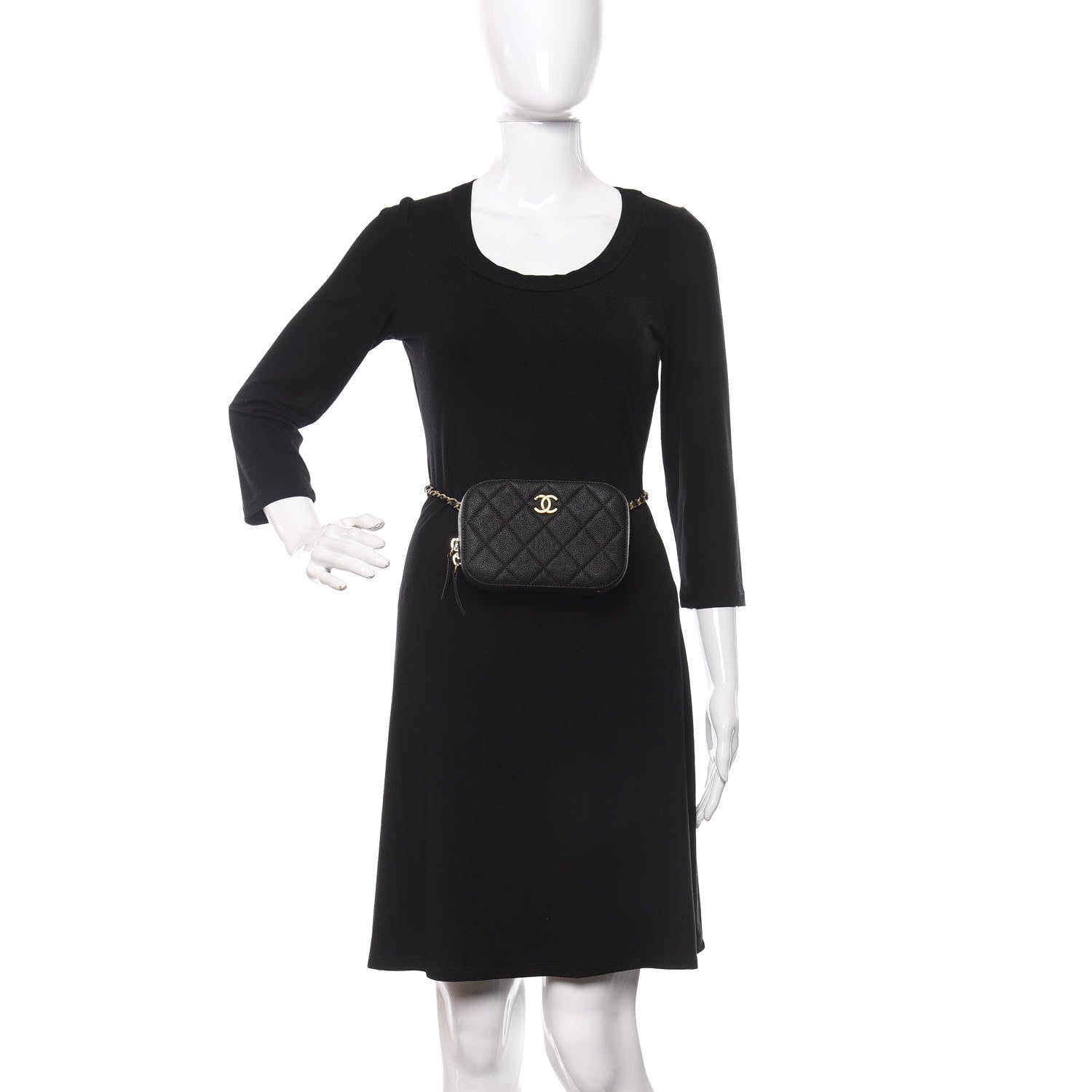 Chanel Caviar Quilted Waist Bag Black 2 of 11