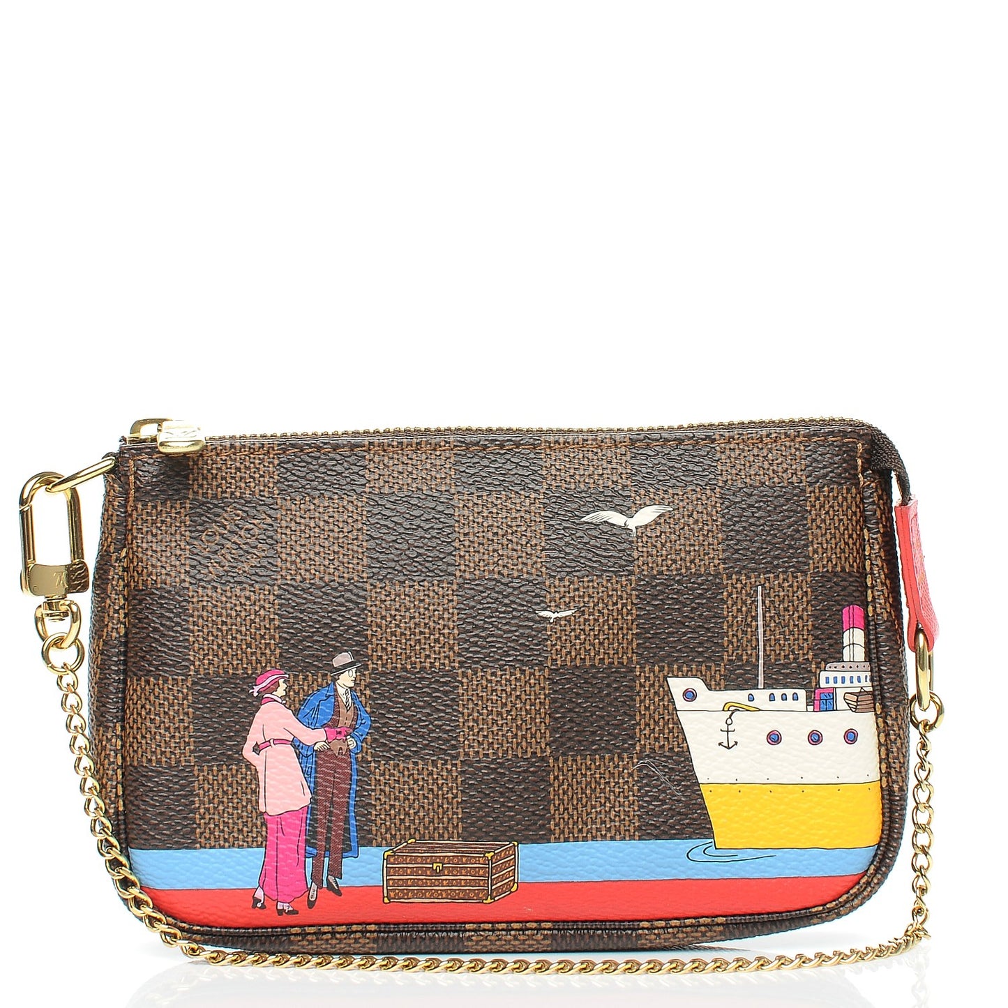 Damier Ebene 2016 Christmas Animation Mini Pochette Accessories