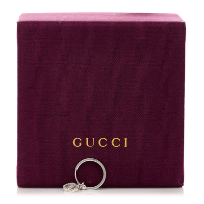 Gucci 18K White Gold Diamond Running G Hoop Single Clip On Earring 5 of 5