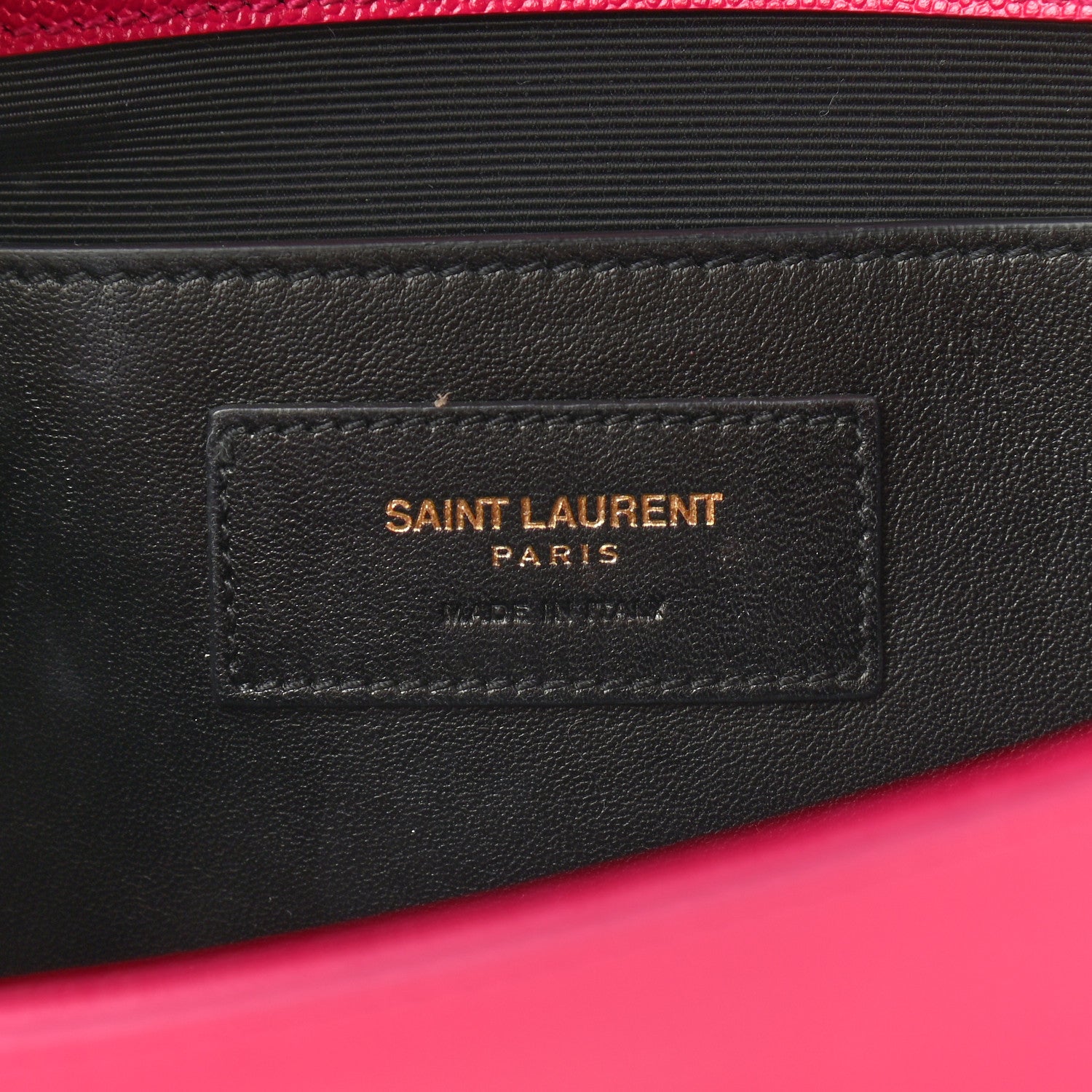 Saint Laurent Grain De Poudre Classic Monogram Cassandre Clutch Fuchsia 7 of 7