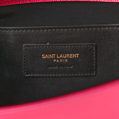 Saint Laurent Grain De Poudre Classic Monogram Cassandre Clutch Fuchsia 7 of 7