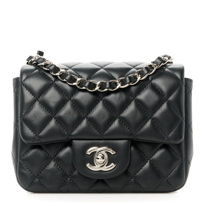 Chanel Lambskin Quilted Mini Square Flap Black 1 of 12