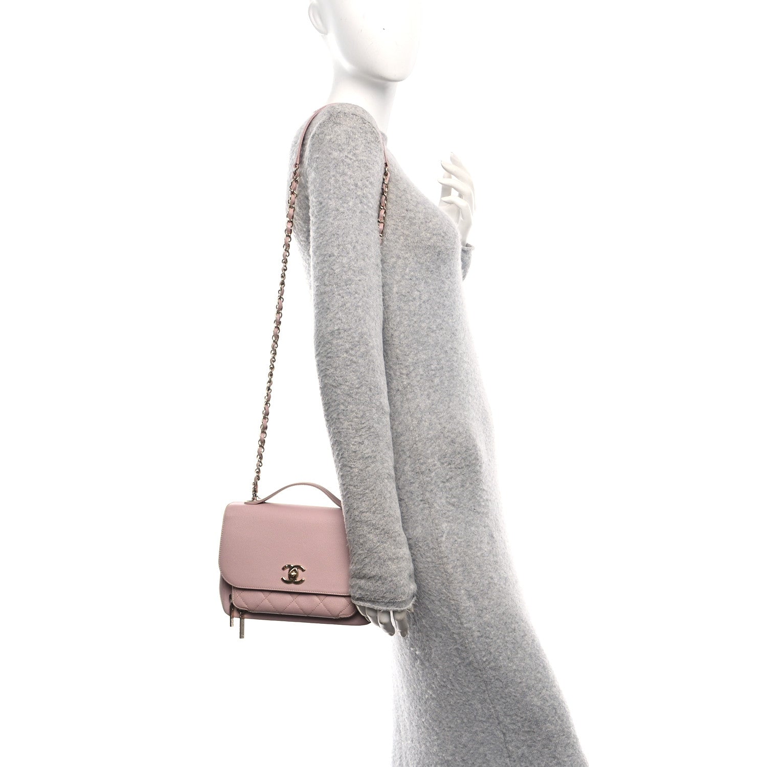 Chanel Caviar Quilted Small Business Affinity Flap Light Pink 2 of 10