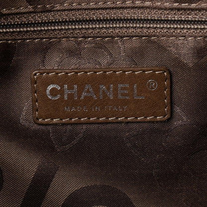Chanel Suede Quilted Vertical Tote Brown 6 of 11