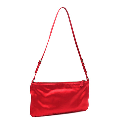 Prada Satin Pochette Bag Red 4 of 11