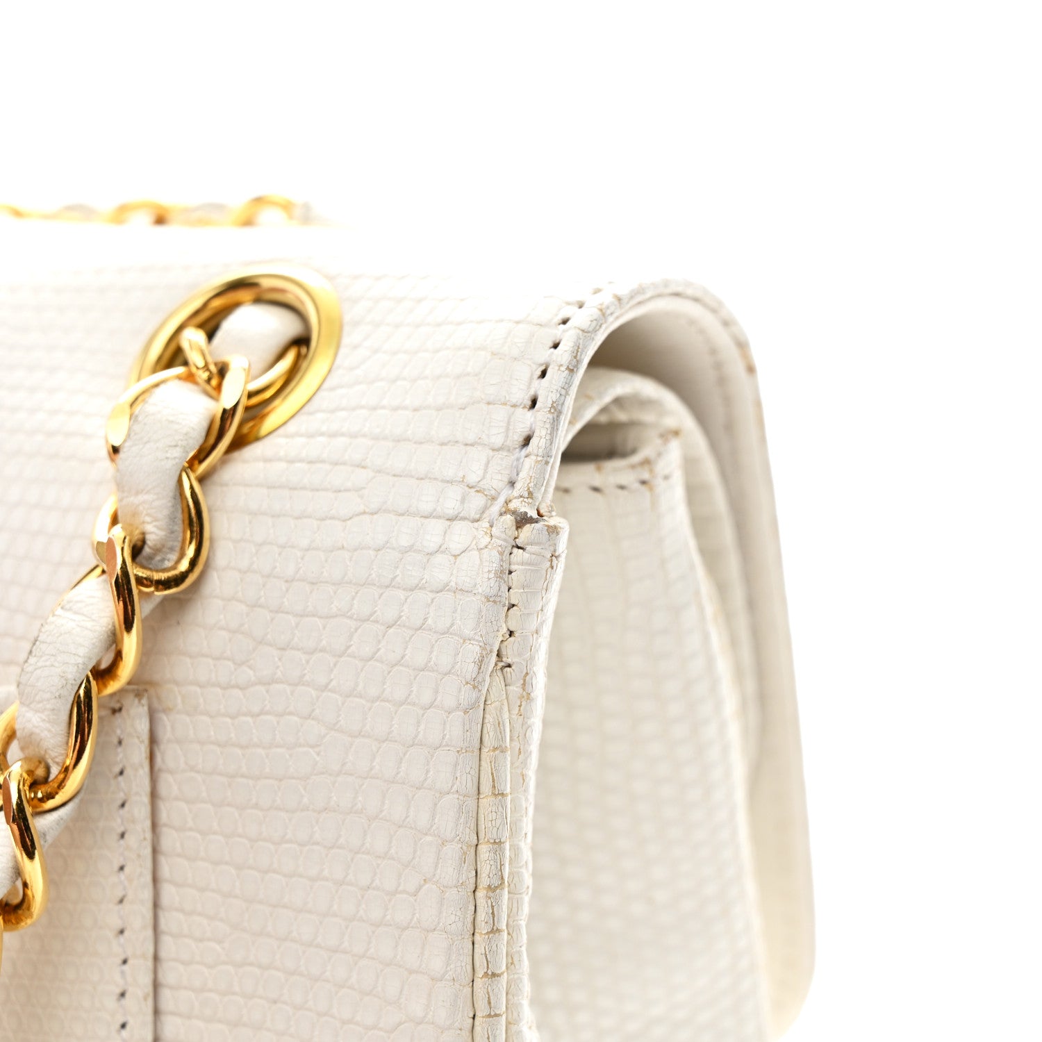 Chanel Lizard Small Double Flap White 24 of 25