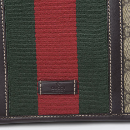 Gucci GG Plus Monogram Web Medium Flap Messenger Beige Dark Brown 12 of 13