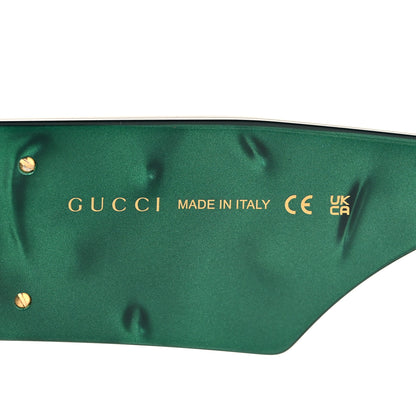 Gucci Acetate Square Frame Sunglasses GG0956S Green Black 5 of 7