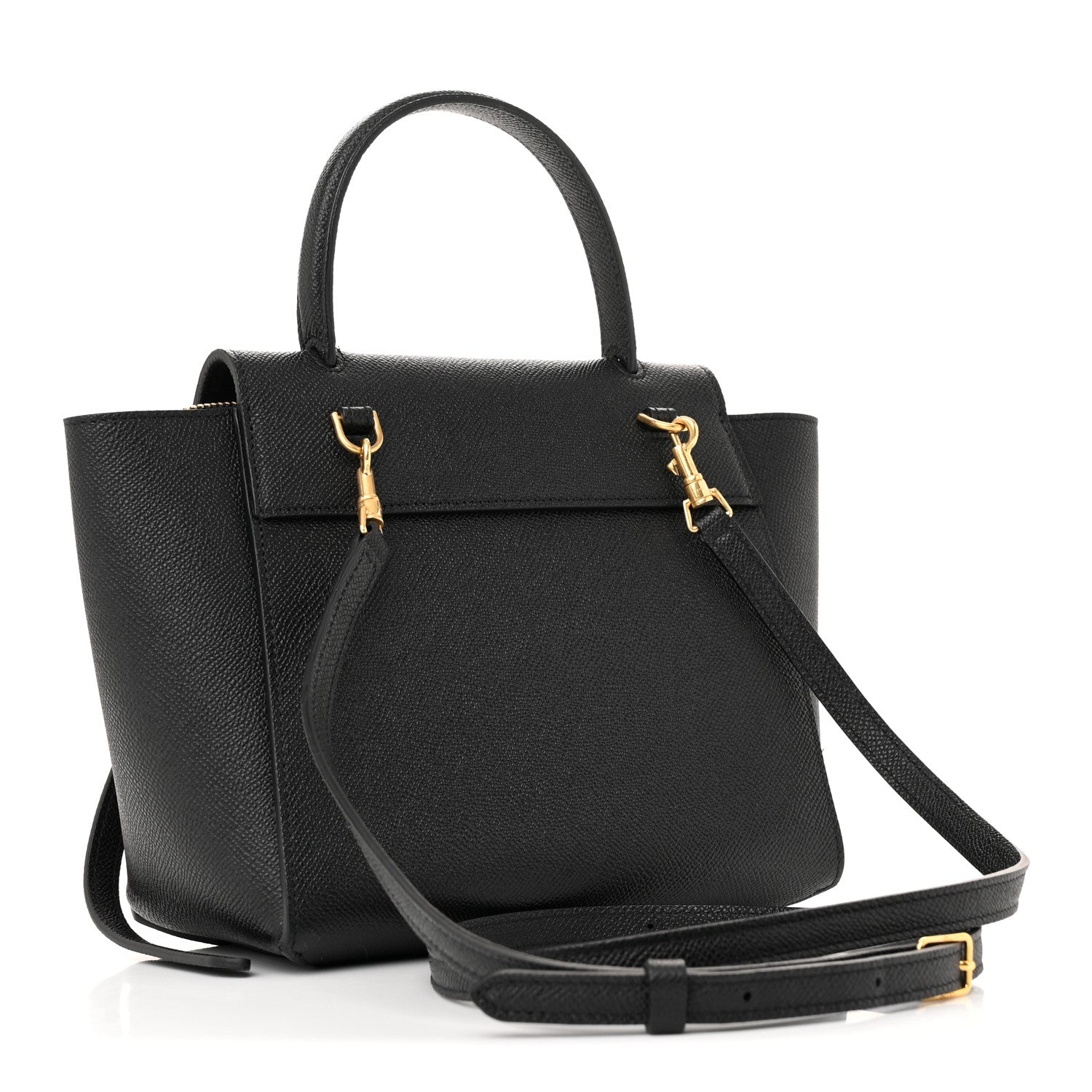 Celine Grained Calfskin Nano Belt Bag Black 1763608 – FASHIONPHILE