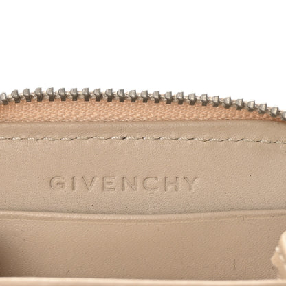 Givenchy Lambskin 4G Logo Zip Coin Purse Beige 6 of 7