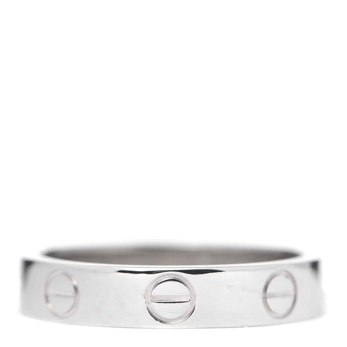 18K White Gold 3.5mm LOVE Wedding Band Ring 49 4.75