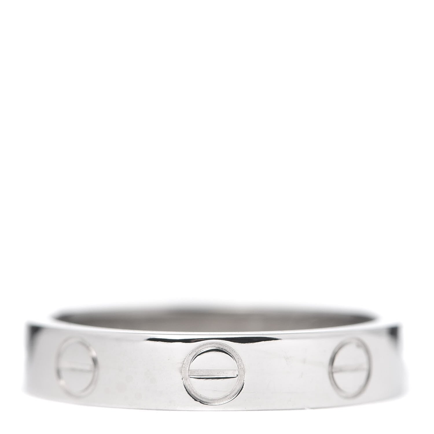 Cartier 18K White Gold 3.5mm LOVE Wedding Band Ring 49 4.75 3 of 4