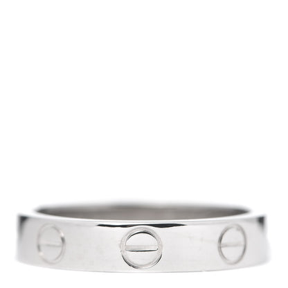 Cartier 18K White Gold 3.5mm LOVE Wedding Band Ring 49 4.75 3 of 4