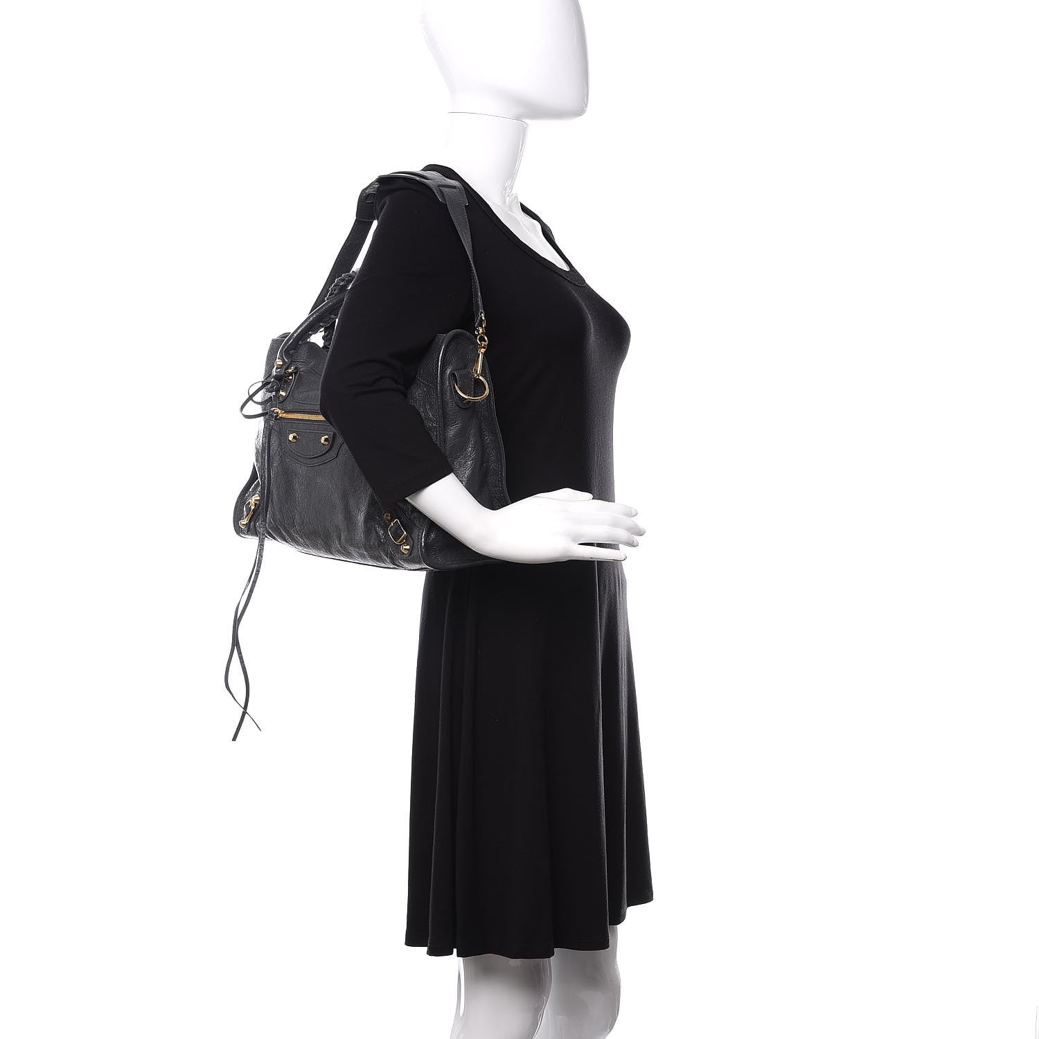 Balenciaga Agneau Classic Gold Hardware City Gris Fossile Anthracite 2 of 10