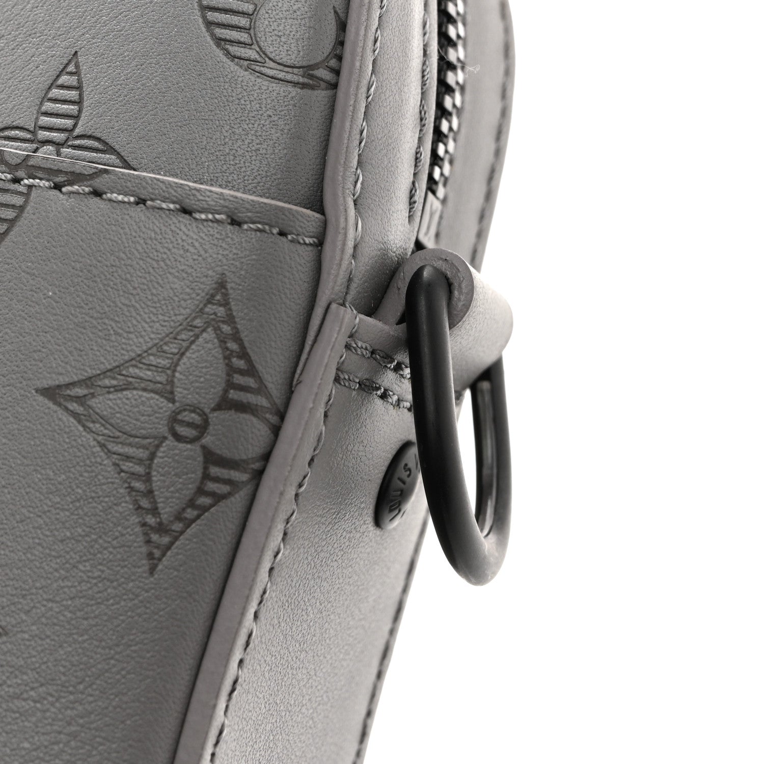 Louis Vuitton Calfskin Monogram Shadow Trio Messenger Anthracite Gray 12 of 15