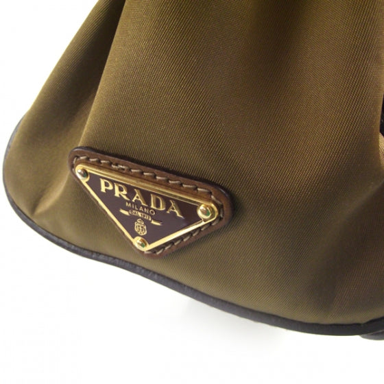 Tessuto Nylon Foldover Large Shoulder Bag