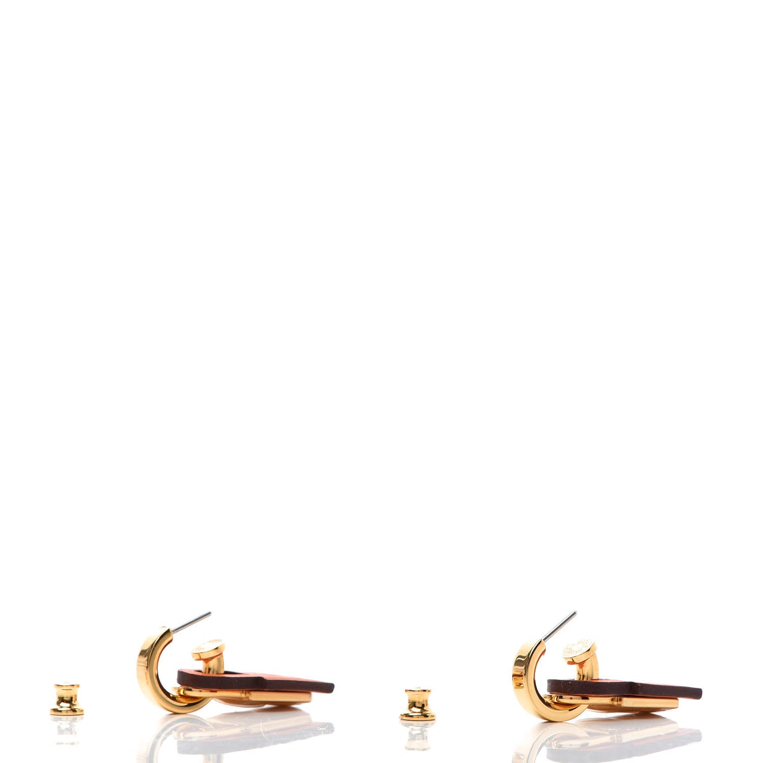 Hermes Swift O'Kelly Earrings Orange 3 of 5