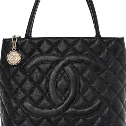 Chanel Caviar Quilted Medallion Tote Navy 8 of 12