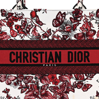 Christian Dior Canvas Embroidered Medium Le Coeur Des Papillons Book Tote White Multicolor 8 of 12