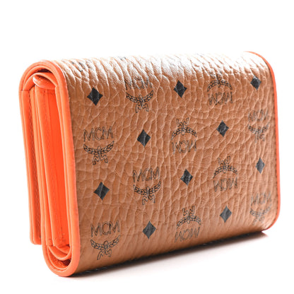 MCM Visetos Tri-Fold Wallet Cognac Orange 2 of 10