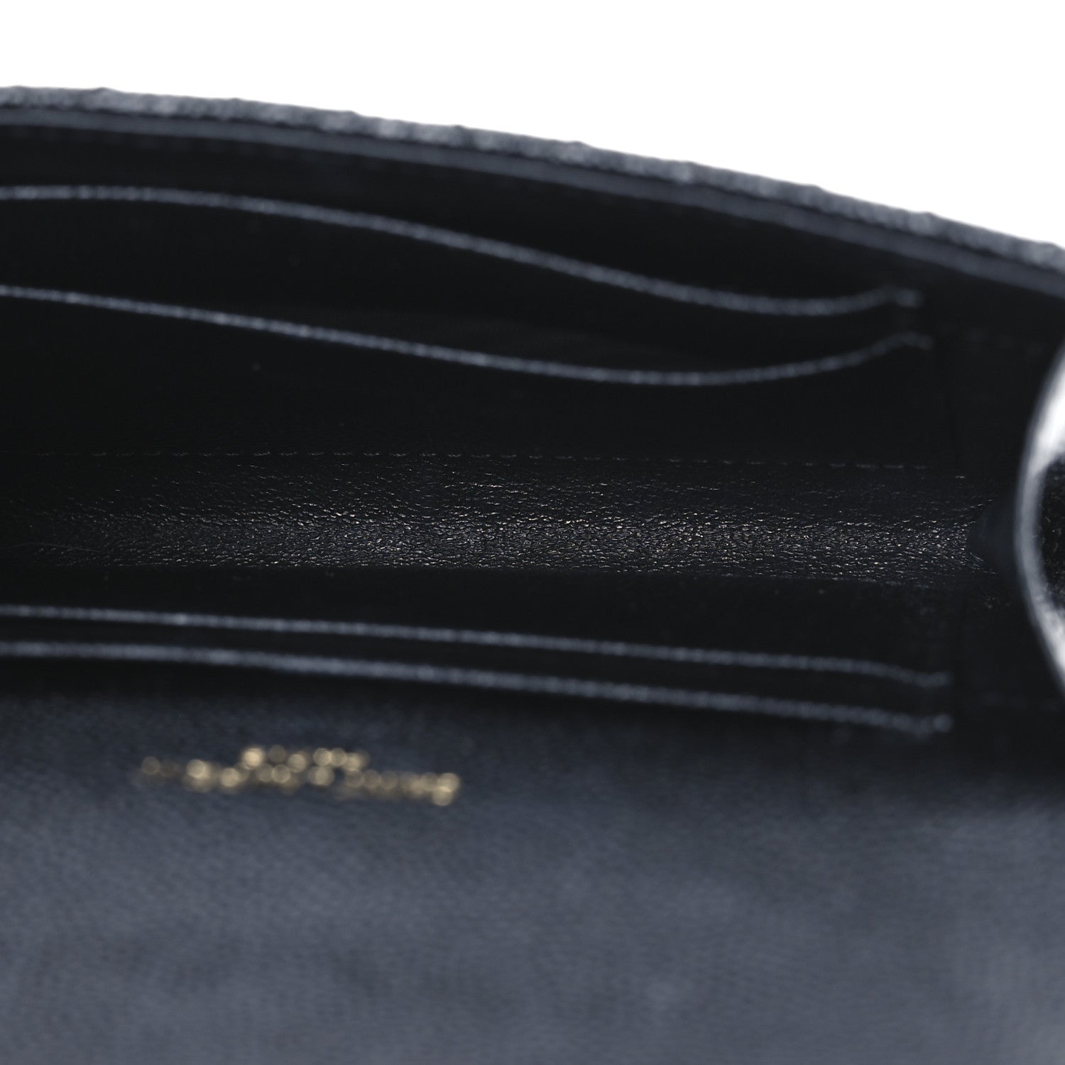Saint Laurent Grain De Poudre Textured Mixed Matelasse Triquilt Small Monogram Envelope Wallet Black 5 of 8