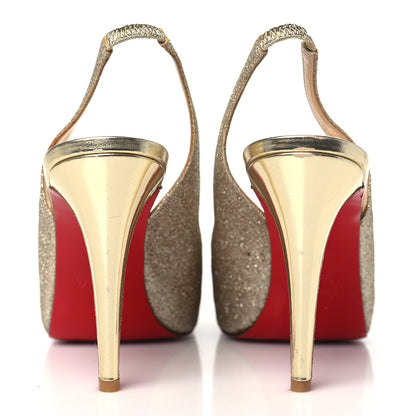 Christian Louboutin Glitter No Prive 120 Pumps 38 Gold 5 of 11
