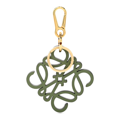 Loewe Calfskin Anagram Bag Charm Key Holder Avocado 1 of 5
