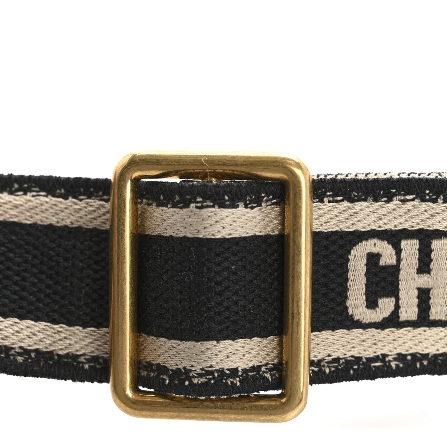 Canvas Embroidered Shoulder Strap Black